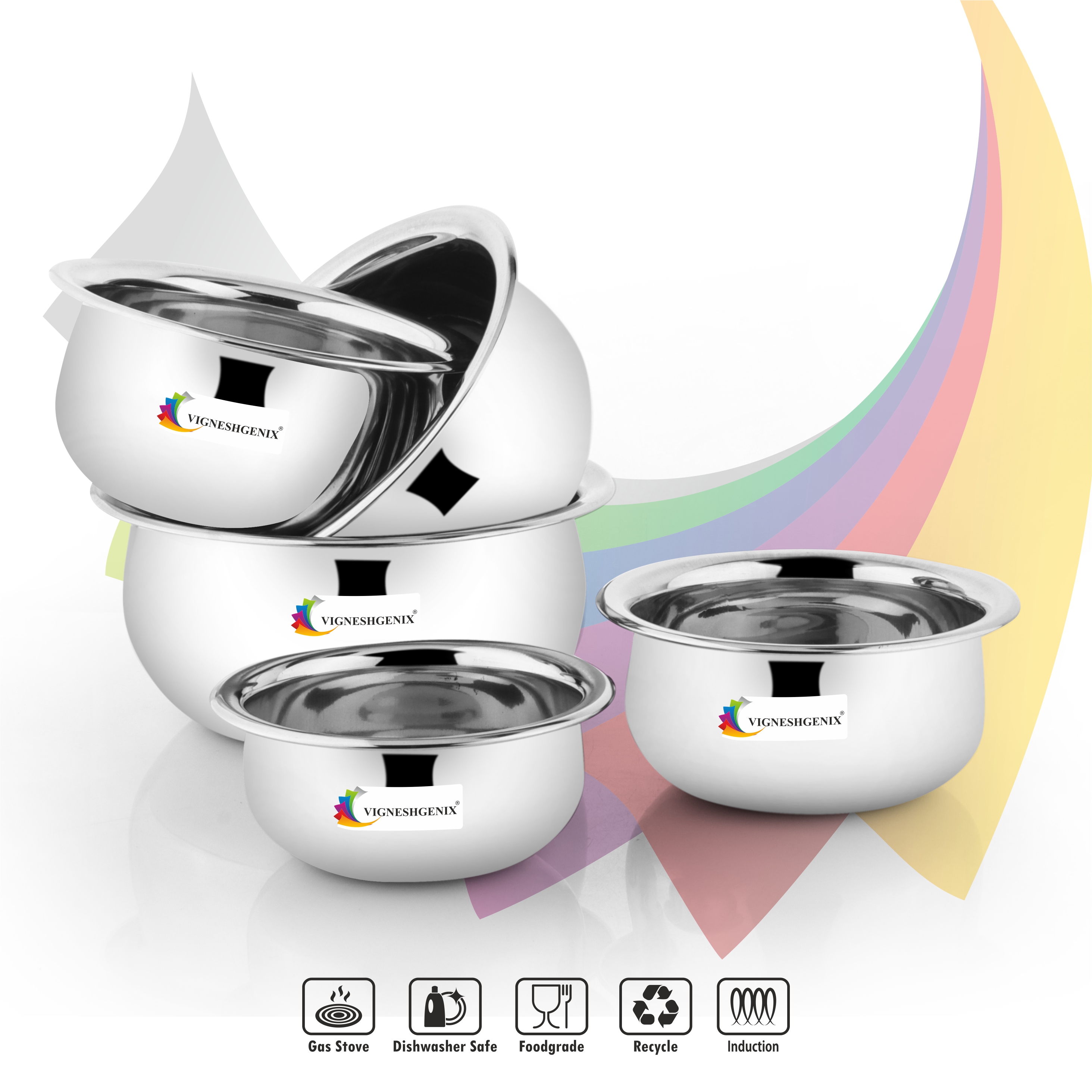 VIGNESHGENIX – Stainless Cookware | Durable Kitchen Essentials | Multipurpose Cooking Tools | Perfect for Home Kitchens and Professional Chefs