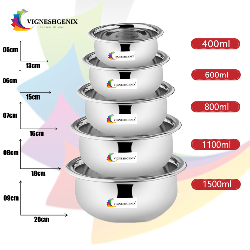 VIGNESHGENIX – Stainless Cookware | Durable Kitchen Essentials | Multipurpose Cooking Tools | Perfect for Home Kitchens and Professional Chefs